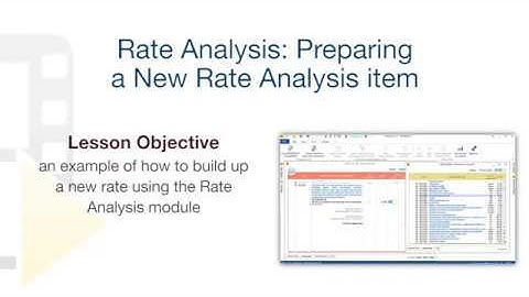 PriMus Tutorial - Rate Analysis: building up a new analysis - ACCA software