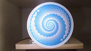Swirling Spiral Phenakistoscope on Paper Towel Dispenser Motor