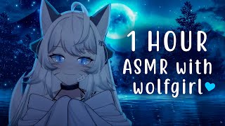 [ASMR] Fall Asleep With a WolfGirl! 🐺 Close Breathing & More (1HOUR) | by a Catgirl Vtuber🐱