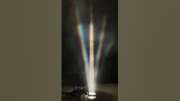 Smoke reveals beautiful spectra produced by a diffraction grating #physicsfun