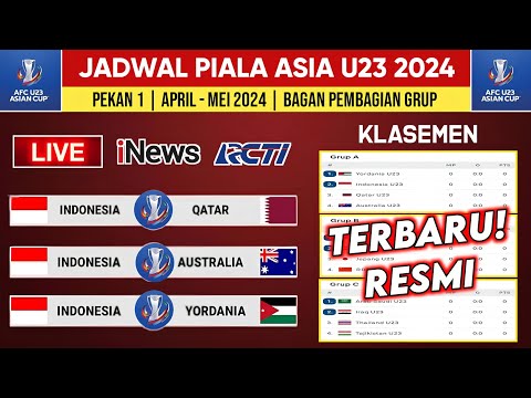 Jadwal Piala Asia U-23 2024 - Indonesia vs Qatar | Piala Asia U-23 2024 | Live RCTI