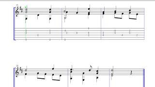 クラシックギターＴＡＢ譜で弾くバッハ　クリスマス・キャロル　優しくも愛らしき　BWV493