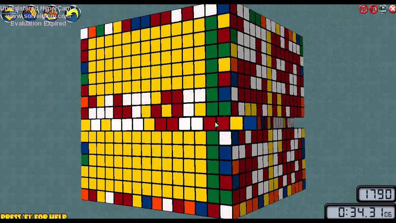 15x15x15 Rubik's cube in under 60 mins YouTube