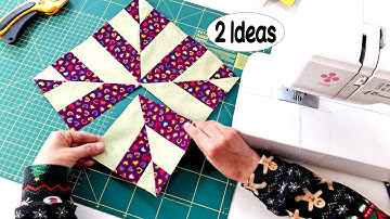 How to Make a Colorful Quilt Block Fast! 🎄2 Easy Ideas