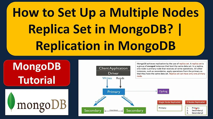 How to do a multiple nodes Replica Set Setup in MongoDB? | Replication in MongoDB | MongoDB