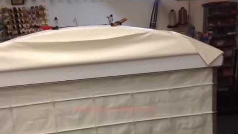 Arched, inside mount Roman shade with Somfy motor