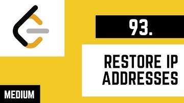 93. Restore IP Addresses