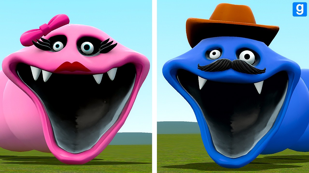 WHO IS STRONGER ROBLOX HUNGRY MOMMY WORM OR ROBLOX HUNGRY DADDY WORM In Garry's Mod!?