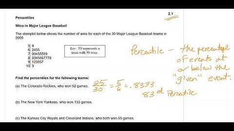 AP Stats:  Percentiles