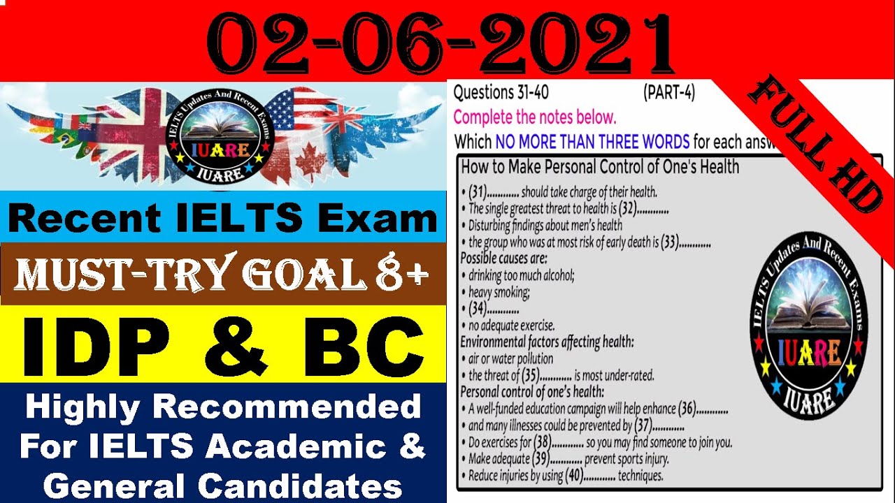 Recent IELTS Exam Listening Test With Answers  IELTS Listening Test 2021  02 06 2021