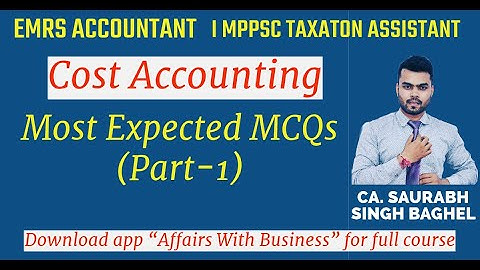 Cost Accounting Most Expected Multiple Choice Questions || EMRS Accountant Exam 2023