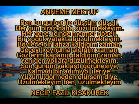 Anneme Mektup- Necip Fazıl Kısakürek I #şiirlerarasıyolculuk 13