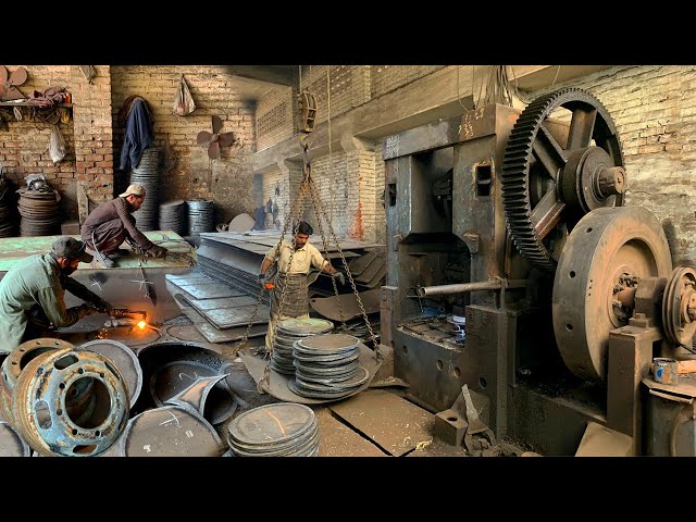 Manufacturing Process of Truck Rim Plate from MS (Mild Steel) Sheet | How Are Made Wheel Rim Plates class=
