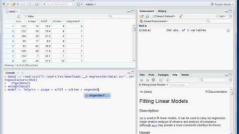 How to Multiple Linear Regression with R (Rstudio); R الانحدار الخطي المتعدد في