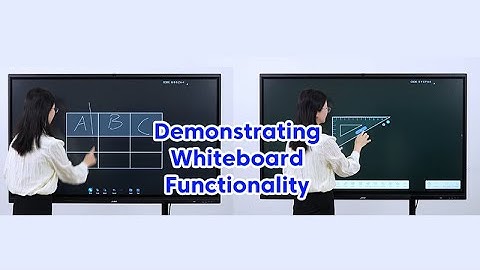 Demonstrating Whiteboard Functionality for JAV Interactive Flat Panel.