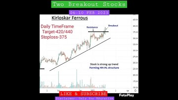 TWO BREAKOUT STOCKS || #trading #stocks #intraday #nifty #codm #cod #breakout #nse #btc #trader #bts