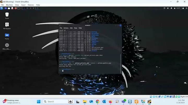 Digital Signatures Practical Example Linux