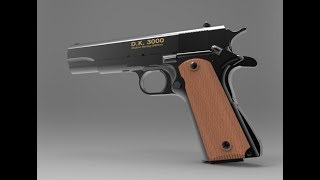 3D Model Colt M1911A1 & Assembly Drawing CAD File