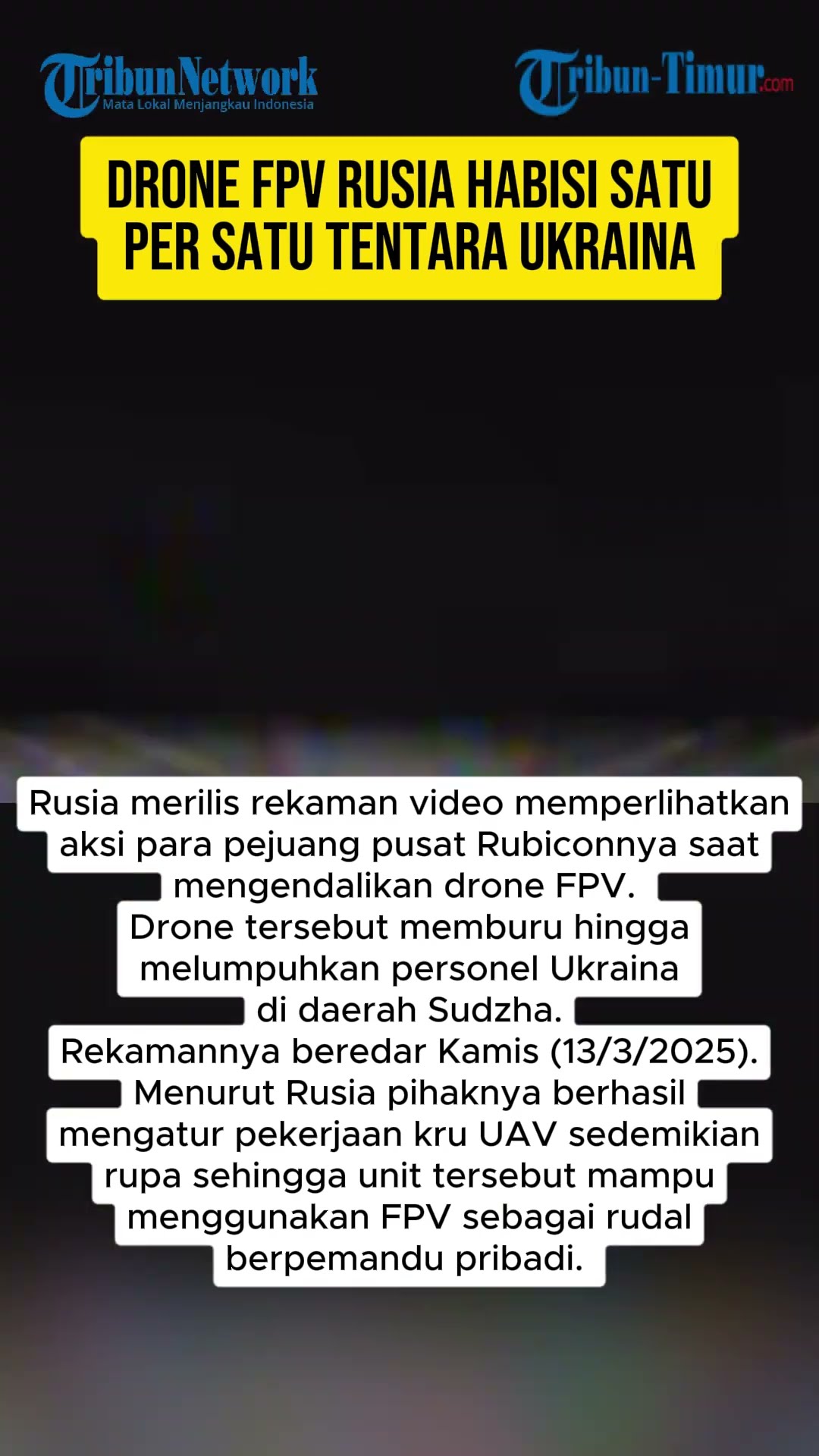 DRONE FPV RUSIA HABISI SATU PER SATU TENTARA UKRAINA