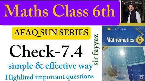 Maths Class 6th | Check 7.4 | Unit 7 | exercise 7.4 | Surface Area and Volume| sir fayyaz | grade 6 