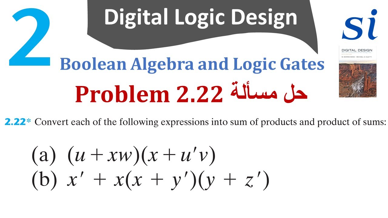 Digital Logic Design Morris Mano | Chapter 2 | Problem 22 solution ...