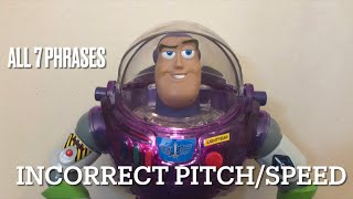 Incorrect Pitch And Speed All Phrases For Thinkway Interstellar Buzz Lightyear Multicolor