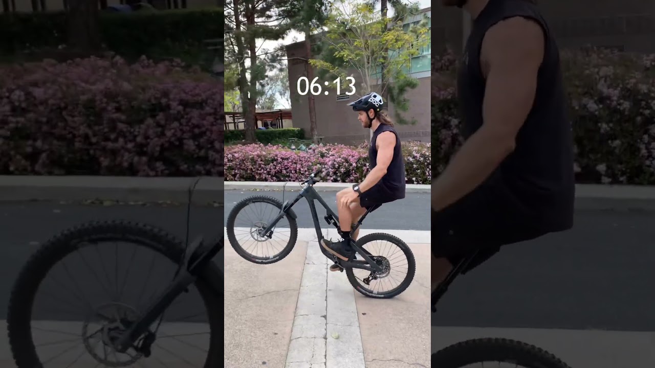How Long Can He Wheelie With No Hands? 🤔