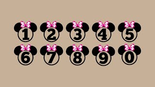 Disney Minnie Mouse Monogram Frame Numbers Birthday Party SVG Vector Cricut Cut File Clipart Png Eps