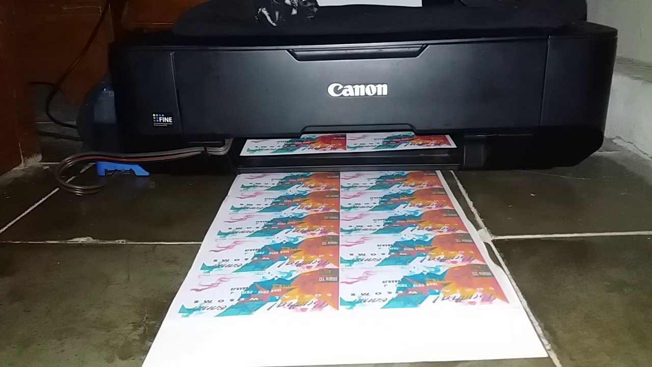 WOOW Mengejutkan hasil cetak stiker  printer  Canon MP237 