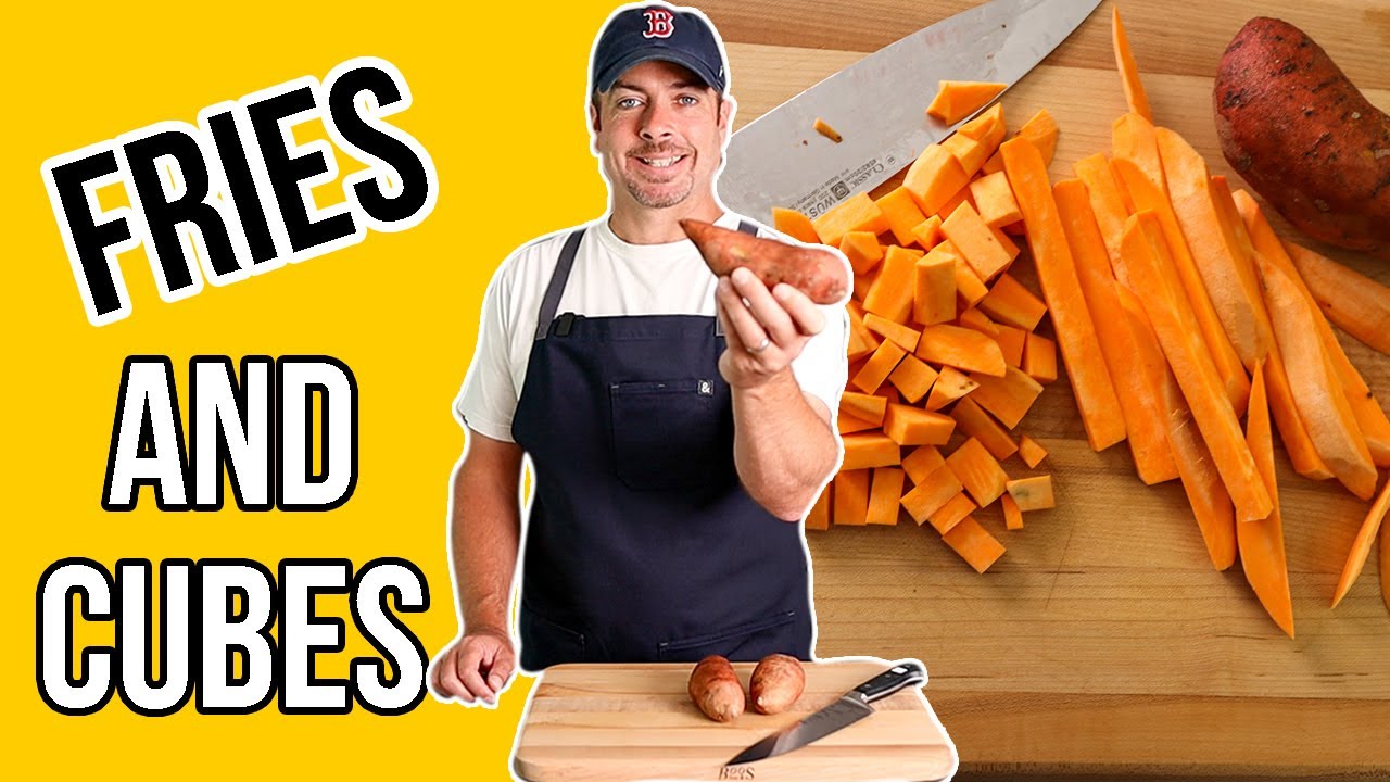 How to Cut Sweet Potatoes {Cubes, Sticks & More!} - FeelGoodFoodie