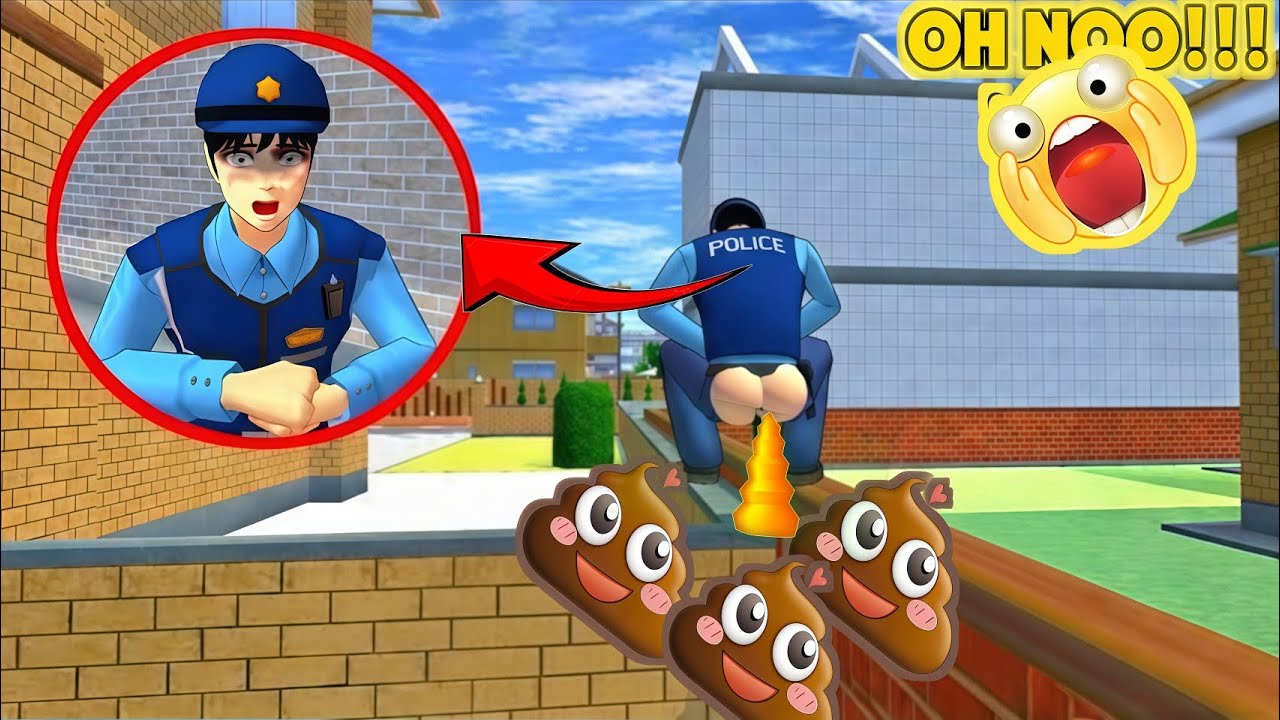 POLISI TEIGA DATANG KE POS POLISI KEBELET EEK NGAK TAHAN LAGI💩💩😱 | SAKURA SCHOOL SIMULATOR