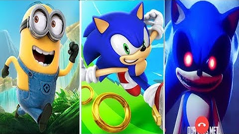 Despicable Me Minion Rush vs Sonic Dash vs SONIC EXE Call Prank