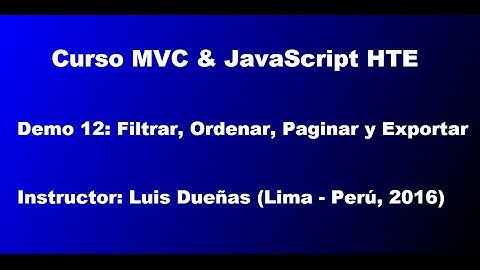 Curso MVC & JavaScript HTE - Demo 12