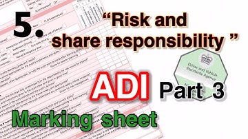 ADI Part 3. Understand part 3 marking sheet. 5.Risk & share responsibility