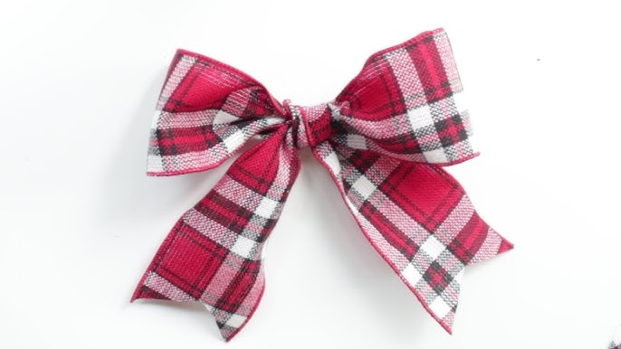 How To Make a Double Ribbon Bow With Tails - 1.5 Wired Ribbon Bow 