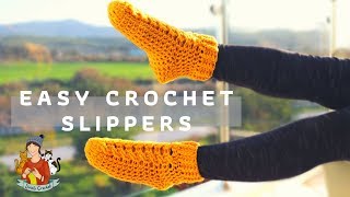 How To Crochet Easy Cable Slippers