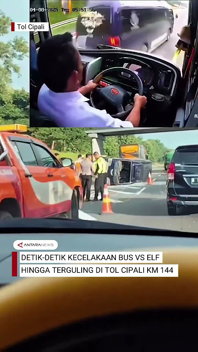Detik-detik Kecelakaan Bus dan Elf di Jalan Tol Cipali