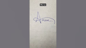 Arun name signature.Comment your name for more cool signature. #arun. Like share and subscribe