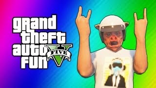 GTA 5 Online Funny Moments - Bumper Cars, Slide Glitch, Fitness Class, Titan Flying V, Quack!