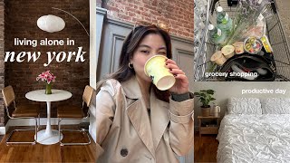 Living Alone in NYC | grocery shopping, productive day, cafe dates