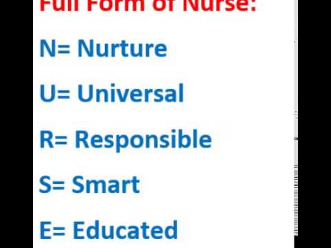 Nurse Full Form Youtube