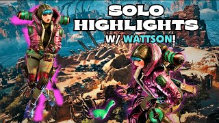 Wattson Solo Highlight Clips! Apex Gameplay Commentary