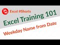 Identify Days with WEEKDAY Function - Excel #Shorts