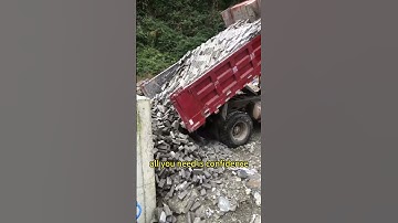 unload hollow blocks in 10 seconds  #constructionchannel #brickmaking #manybricks #building