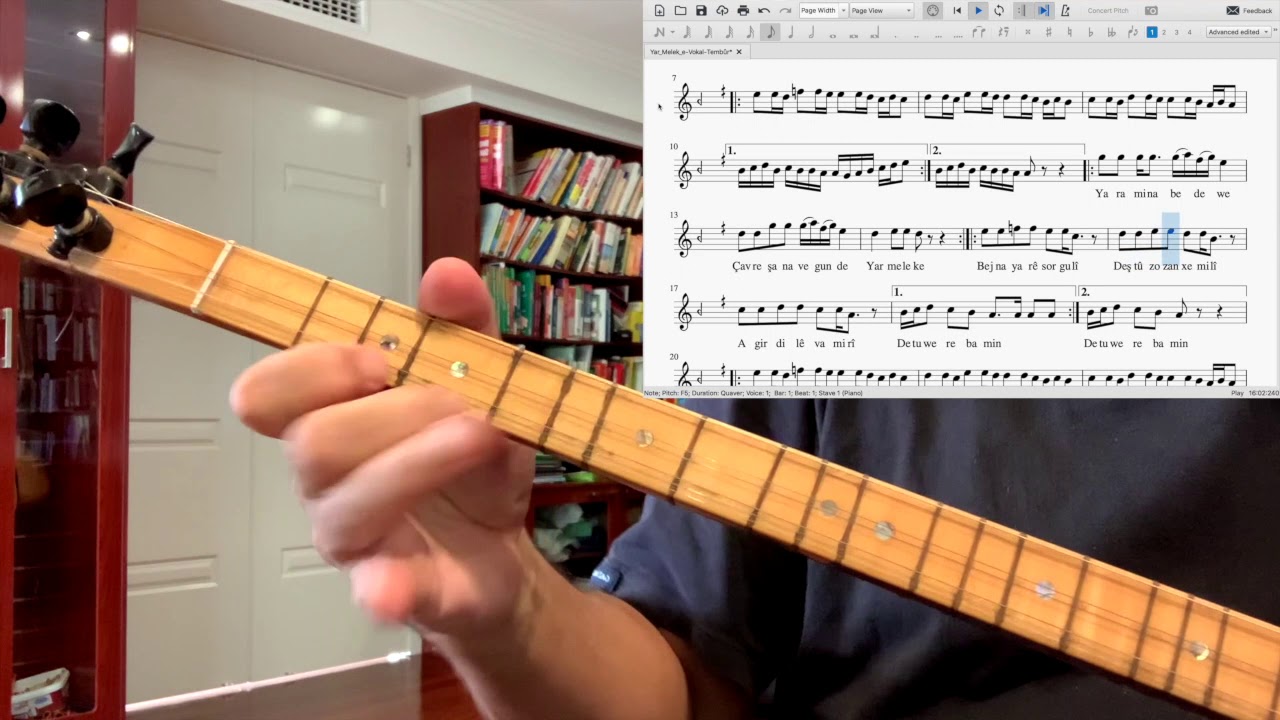 Yar melek e tembur (Baglama) nota