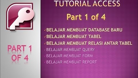 TUTORIAL 1 - MICROSOFT ACCESS INDONESIA (PENJUALAN PULSA) PART 1 of 4 (Tambahan)