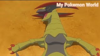 Ash VS Iris's Dragonite Defeated Haxorus Pokemon Journeys