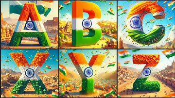 Celebrating the Indian Flag with alphabet AI images | art #independenceday #abcd #republicday
