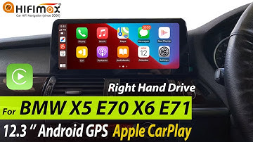 12.3 inch BMW X5 E70 X6 E71 Android GPS screen Apple Carplay BMW X5 X6 Android GPS Right Hand Drive!