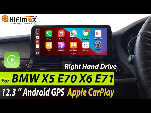 12.3 inch BMW X5 E70 X6 E71 Android GPS screen Apple Carplay BMW X5 X6  Android GPS Right Hand Drive! 